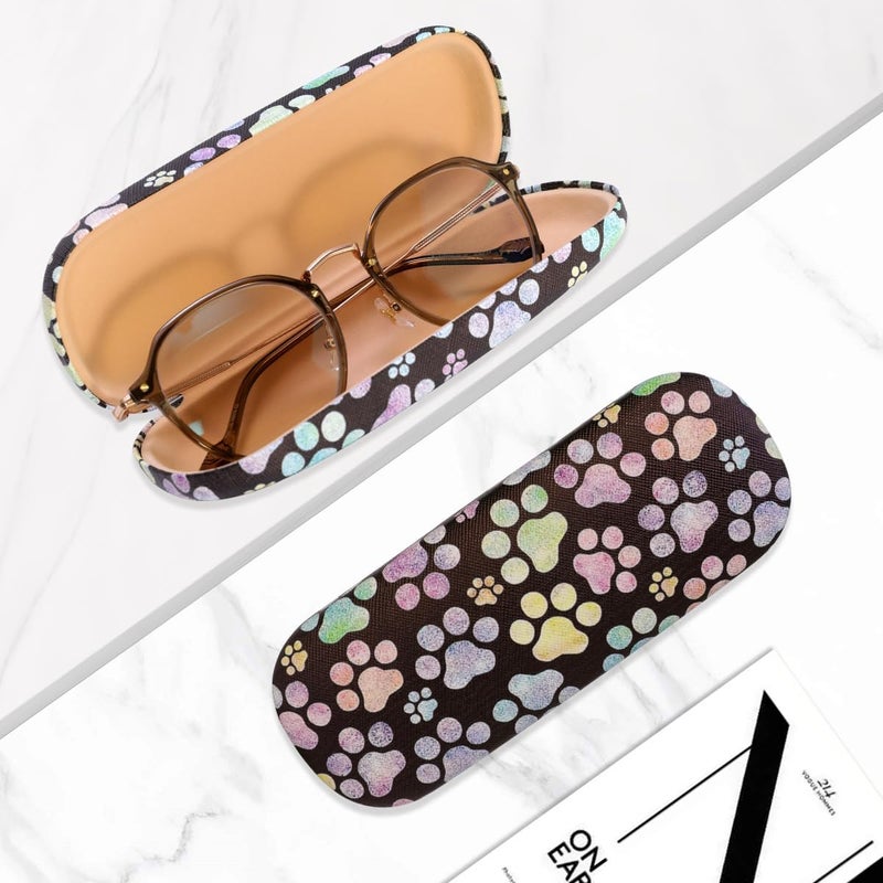 PERFECTSIGHT Store Hard Shell Eyeglasses Case, PU Leather Protective Glasses Case, Cute Eyeglass Case for Women Men Girls - Image 5